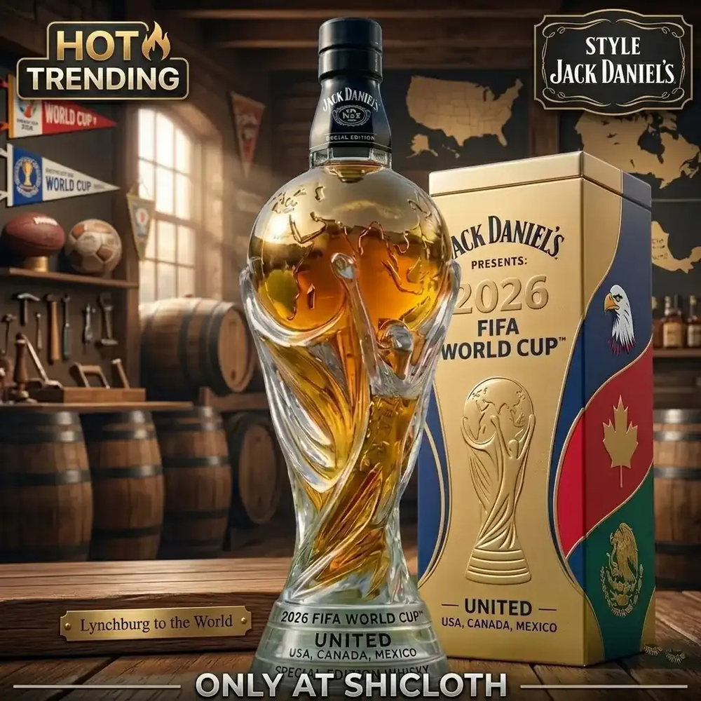 Limited Edition Championship Whisky Bottle โ Collectible Soccer-Themed Decanter